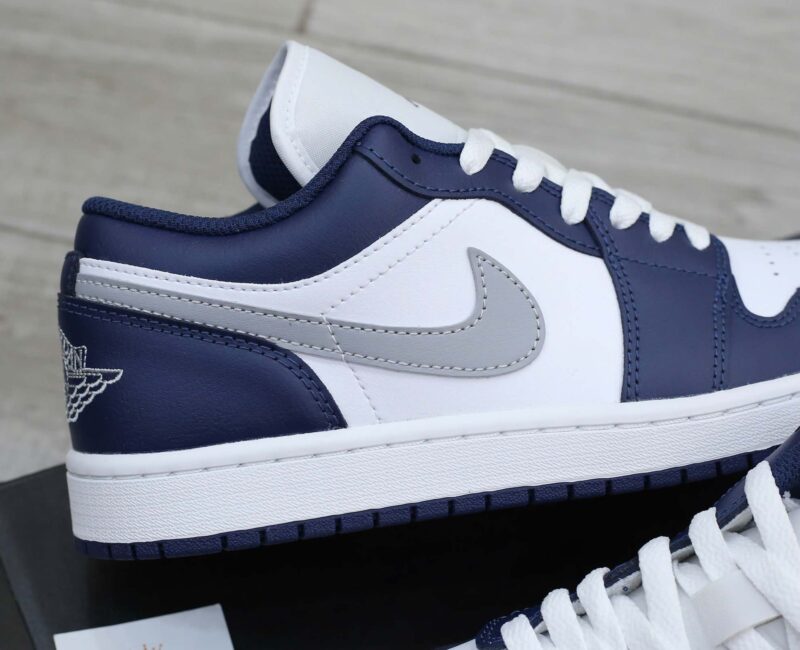 Giày Nike Air Jordan 1 Low ‘Midnight Navy Wolf Grey’ Best Quality