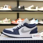 Giày Nike Air Jordan 1 Low ‘Midnight Navy Wolf Grey’ Like Auth