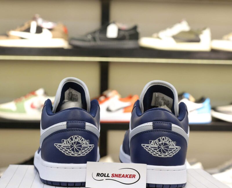 Giày Nike Air Jordan 1 Low ‘Midnight Navy Wolf Grey’ Like Auth