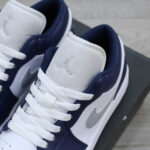 Giày Nike Air Jordan 1 Low ‘Midnight Navy Wolf Grey’ Like Auth