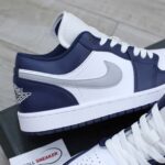 Giày Nike Air Jordan 1 Low ‘Midnight Navy Wolf Grey’ Like Auth