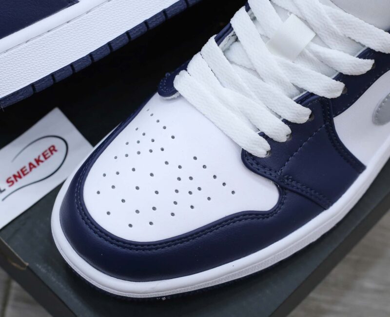 Giày Nike Air Jordan 1 Low ‘Midnight Navy Wolf Grey’ Like Auth