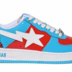 Giày Marvel Comics × A BATHING APE®︎ BAPE STA Low "Captain America" (2022) Best Quality