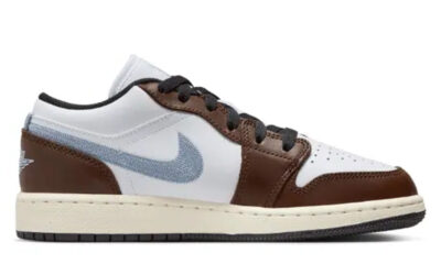 Giày Nike Air Jordan 1 Low Mocha Blue Grey (GS) Best Quality