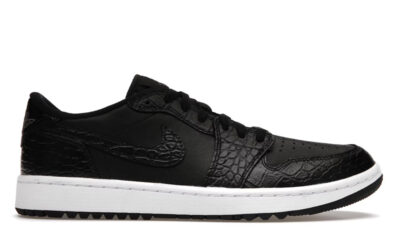 Giày Nike Air Jordan 1 Retro Low Golf Black Croc