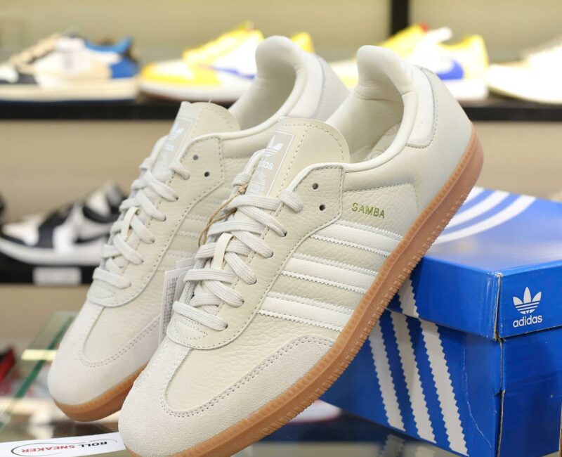 Giày Adidas Samba OG Beige White Like Auth