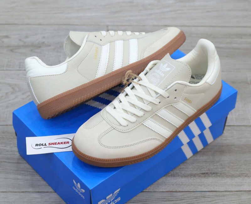 Giày Adidas Samba OG Beige White Like Auth