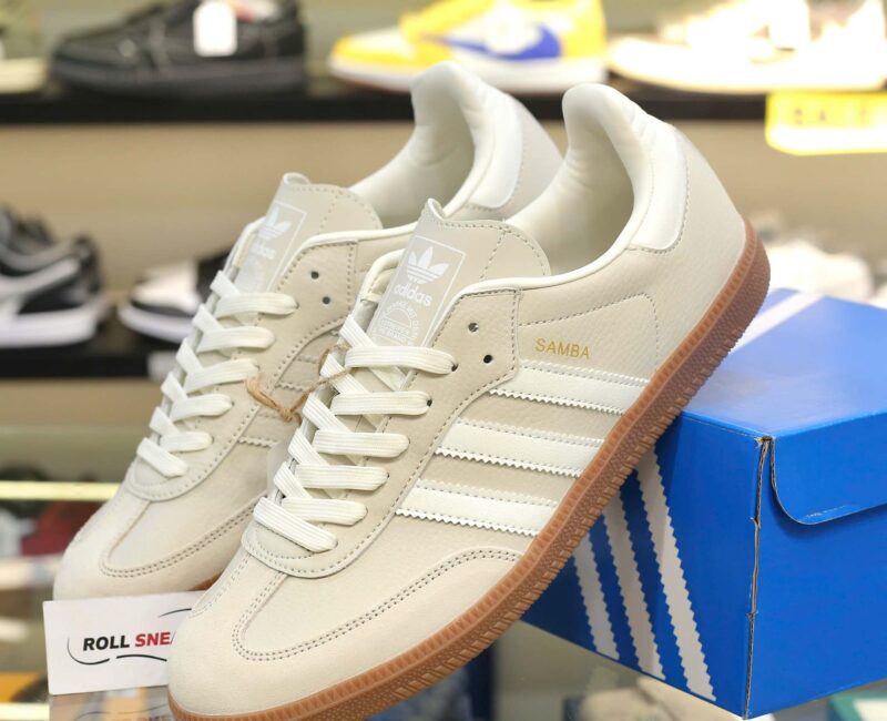 Giày Adidas Samba OG Beige White Like Auth