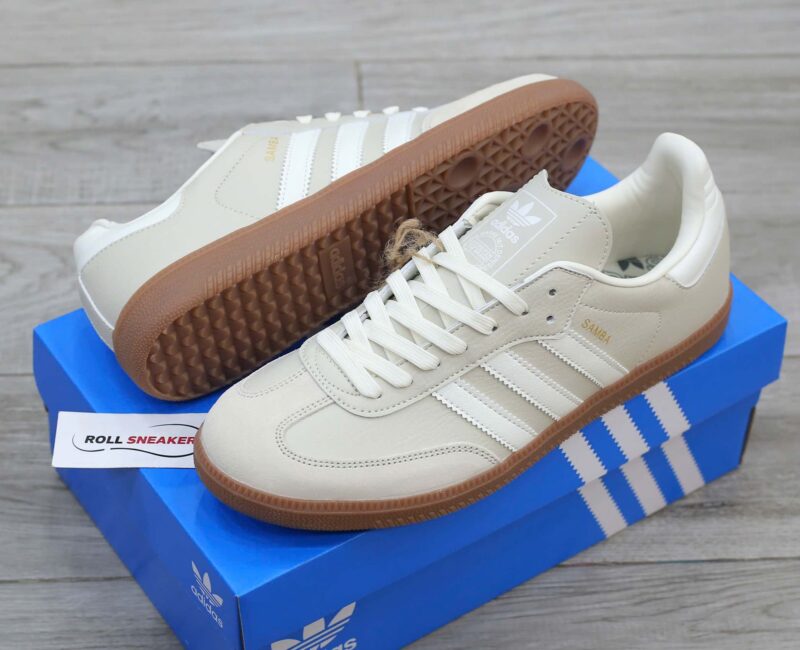 Giày Adidas Samba OG Beige White Like Auth