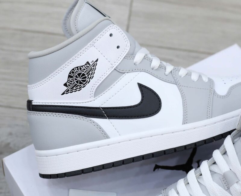 Giày Air Jordan 1 Mid Grey Fog And Light Smoke Grey Best Quality