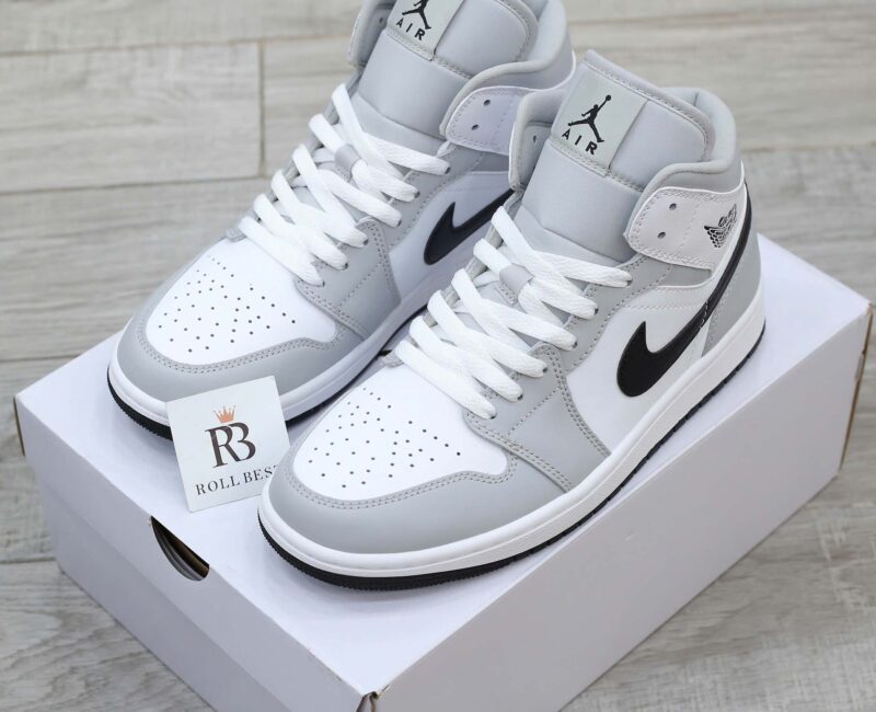 Giày Air Jordan 1 Mid Grey Fog And Light Smoke Grey Best Quality