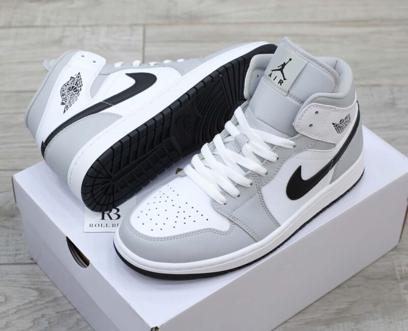 Giày Air Jordan 1 Mid Grey Fog And Light Smoke Grey Best Quality