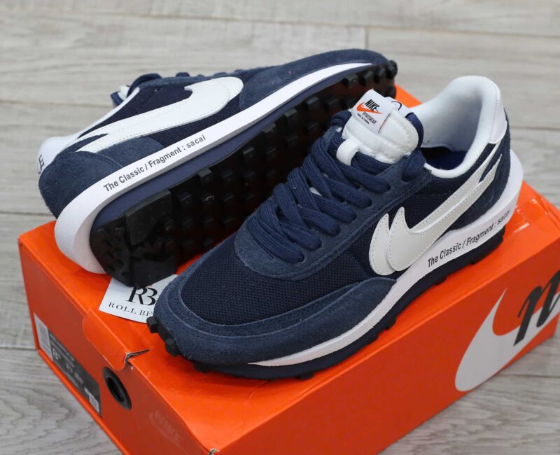 Giày Nike Fragment Design x sacai x LDV Waffle ‘Blackened Blue’ Best Quality