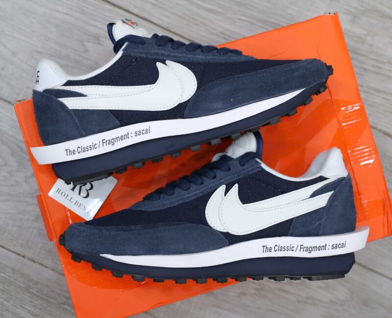 Giày Nike Fragment Design x sacai x LDV Waffle ‘Blackened Blue’ Best Quality