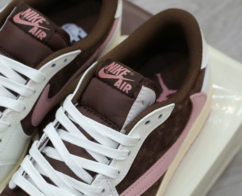 Giày Nike Travis Scott J1 LOW, DARK PONY PINK Like Auth