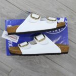 Dép Birkenstock Arizona Big Buckle White Màu Trng