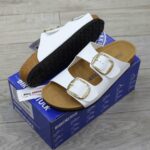 Dép Birkenstock Arizona Big Buckle White Màu Trng