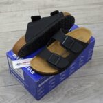 Dép Birkenstock Arizona Soft Footbed Birko-Flor Brown Màu Đen