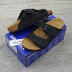 Dép Birkenstock Arizona Soft Footbed Birko-Flor Brown Màu Đen