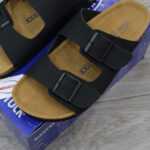 Dép Birkenstock Arizona Soft Footbed Birko-Flor Brown Màu Đen