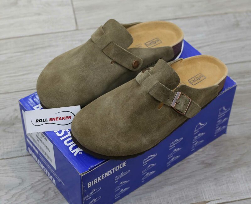 Dép Birkenstock Boston Soft Footbed Taupe Màu Xám