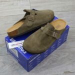 Dép Birkenstock Boston Soft Footbed Taupe Màu Xám