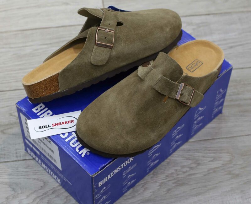 Dép Birkenstock Boston Soft Footbed Taupe Màu Xám