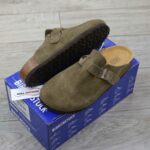 Dép Birkenstock Boston Soft Footbed Taupe Màu Xám