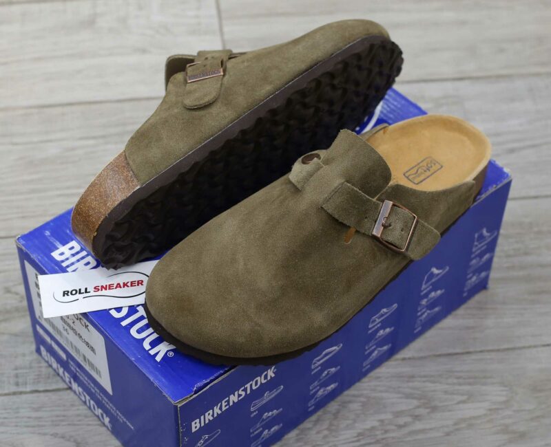 Dép Birkenstock Boston Soft Footbed Taupe Màu Xám