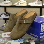 Dép Birkenstock Boston Soft Footbed Taupe Màu Xám