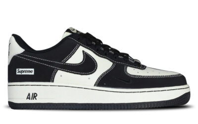 Giày Air Force 1 Supreme Black White Like Auth