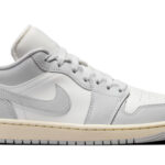 Giày Nike Air Jordan 1 Low Light Grey Sail Real