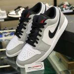 Giày Nike Air Jordan 1 Low Light Smoke Grey Real