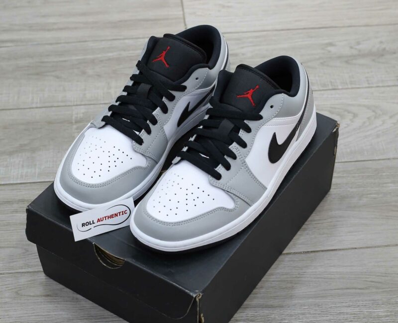 Giày Nike Air Jordan 1 Low Light Smoke Grey Real