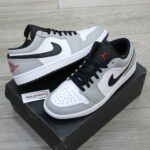 Giày Nike Air Jordan 1 Low Light Smoke Grey Real