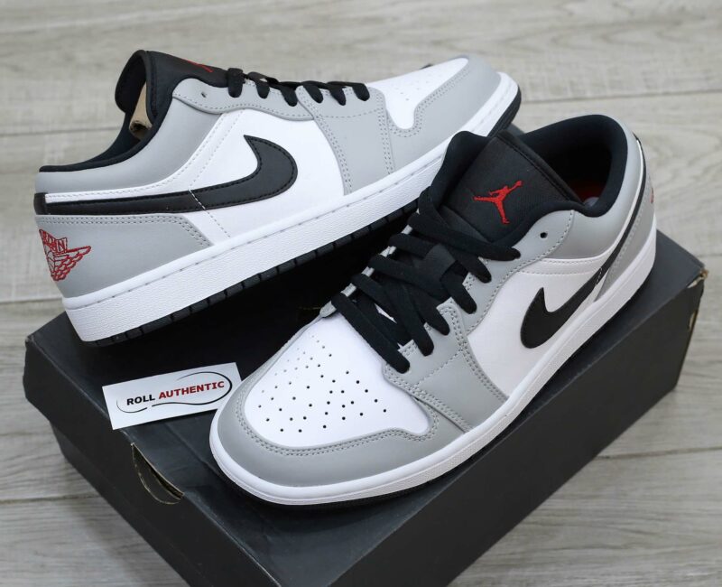 Giày Nike Air Jordan 1 Low Light Smoke Grey Real