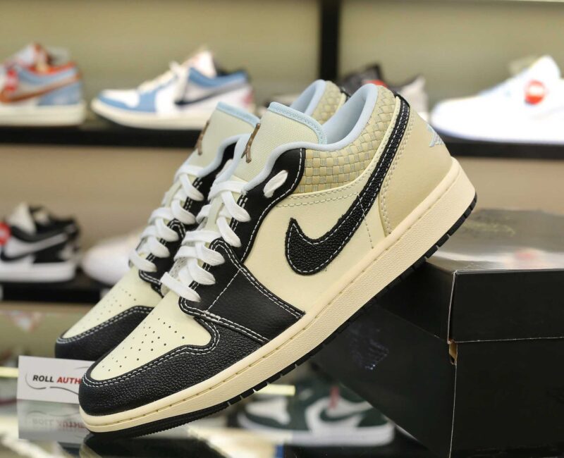 Giày Nike Air Jordan 1 Low SE Coconut Milk Black Real