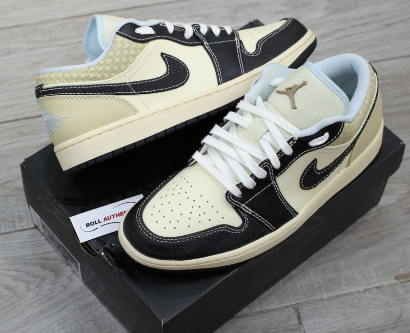 Giày Nike Air Jordan 1 Low SE Coconut Milk Black Real