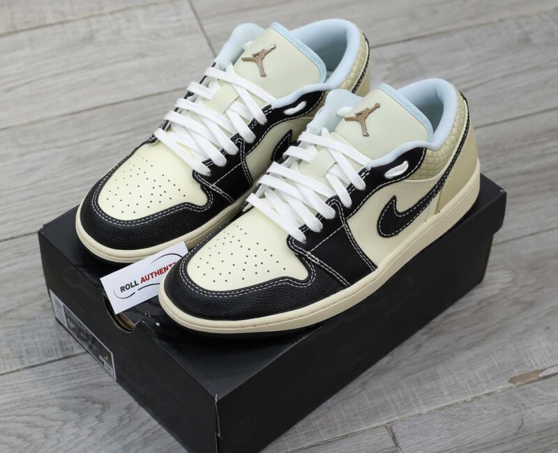 Giày Nike Air Jordan 1 Low SE Coconut Milk Black Real