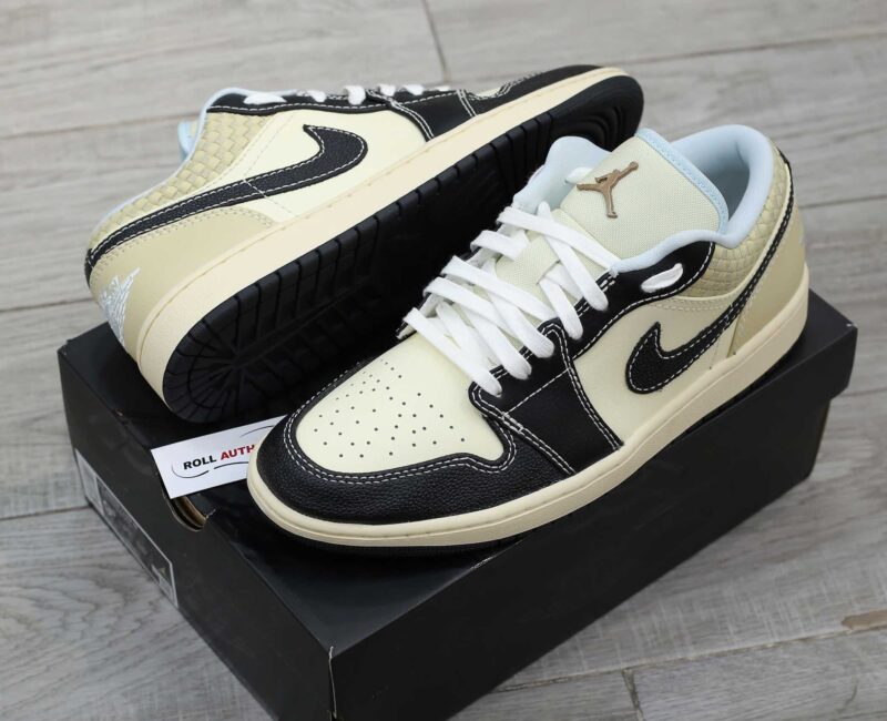 Giày Nike Air Jordan 1 Low SE Coconut Milk Black Real