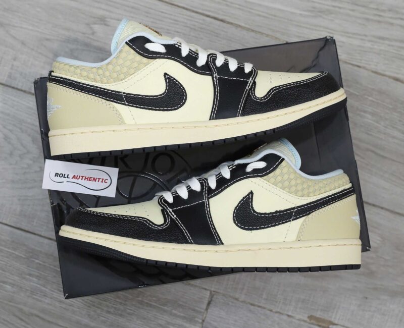 Giày Nike Air Jordan 1 Low SE Coconut Milk Black Real