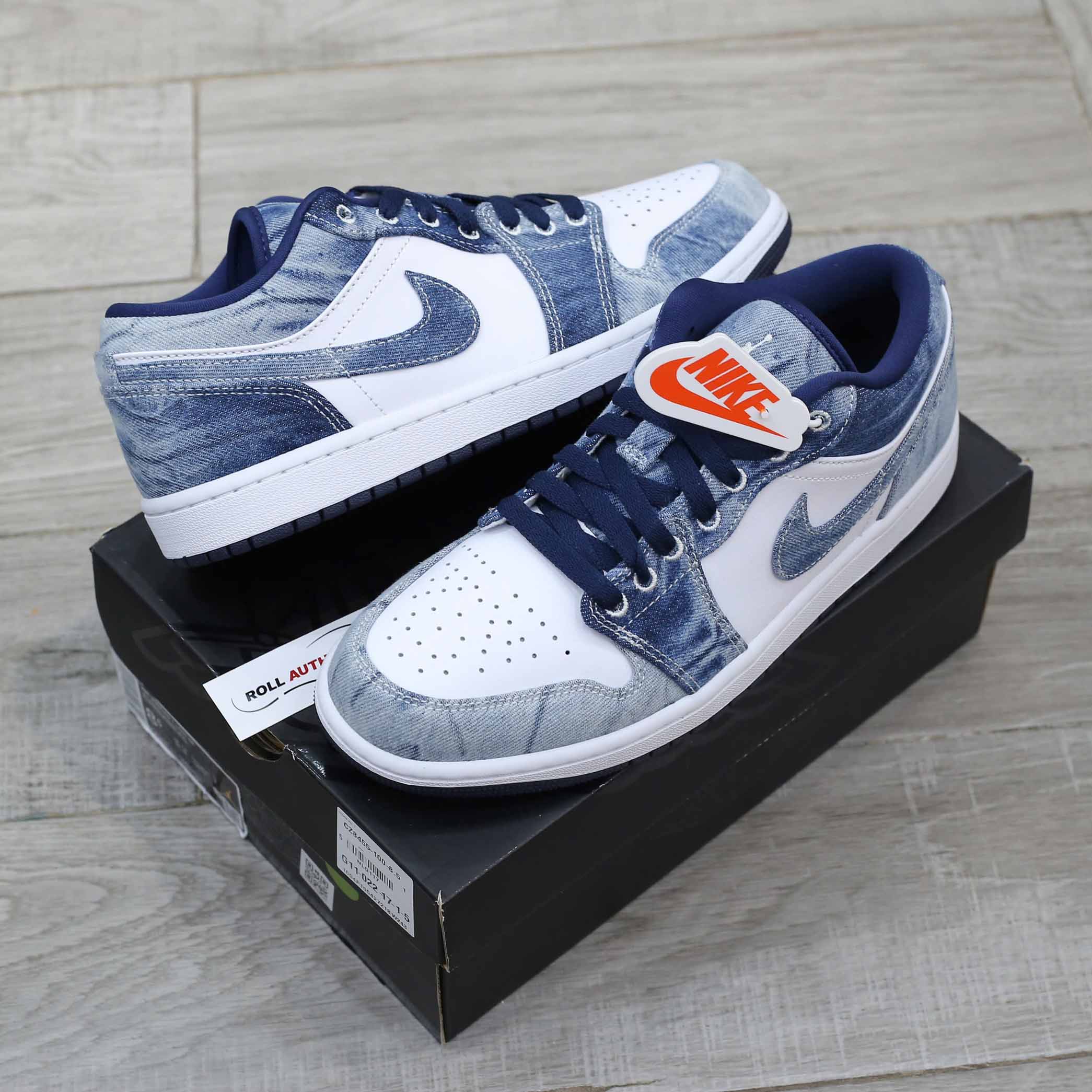 Giày Nike Air Jordan 1 Low SE ‘Washed Denim’ Real