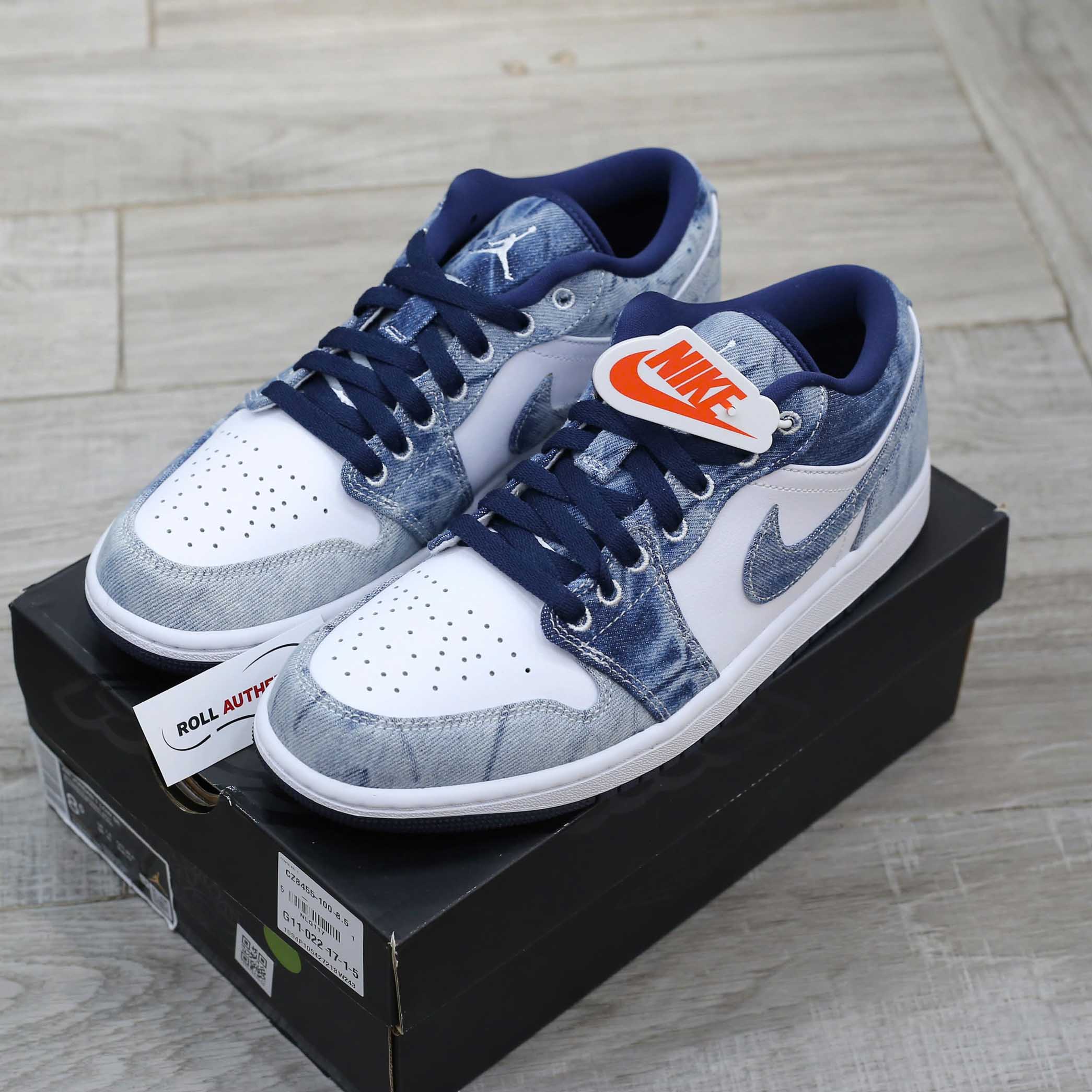 Giày Nike Air Jordan 1 Low SE ‘Washed Denim’ Real