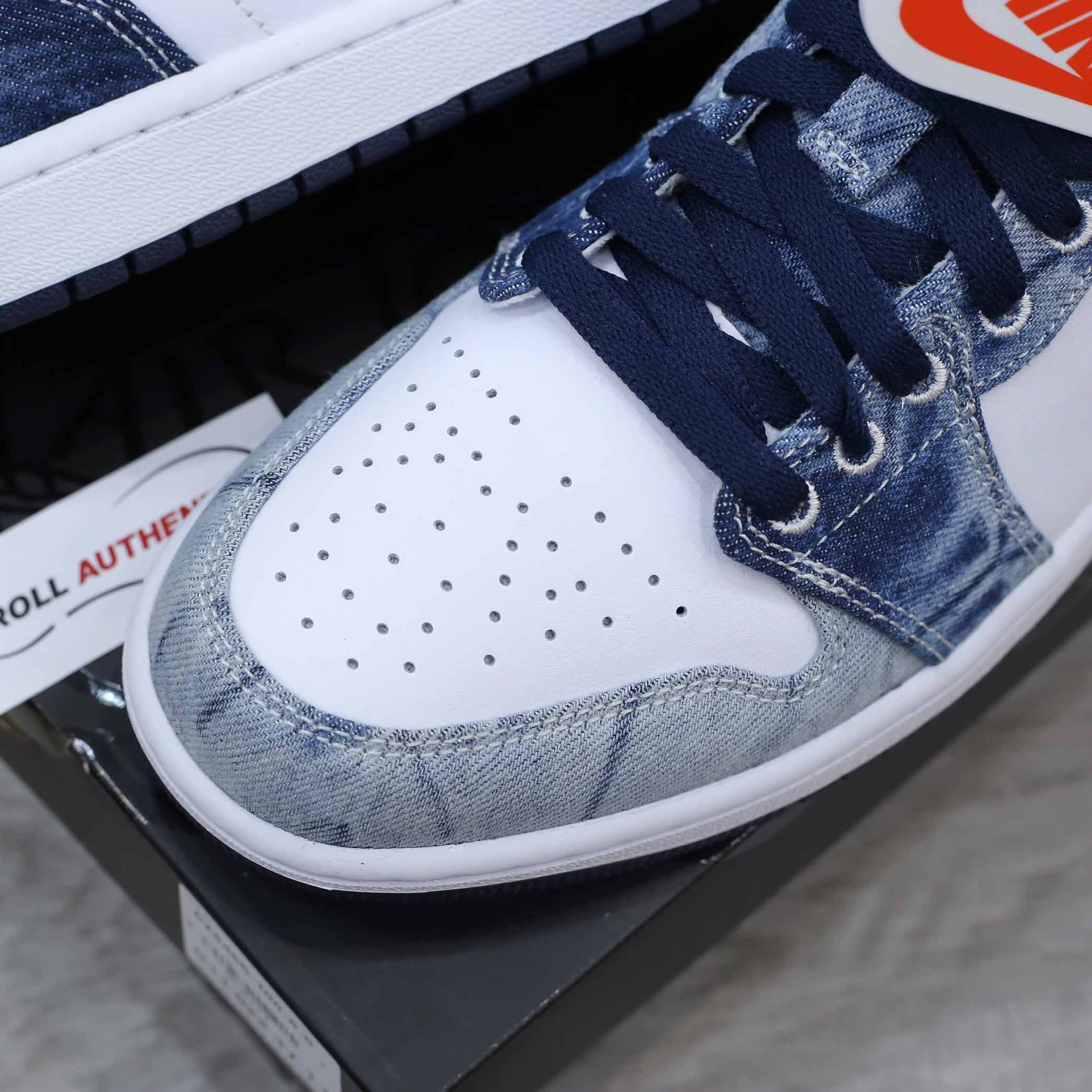 Giày Nike Air Jordan 1 Low SE ‘Washed Denim’ Real