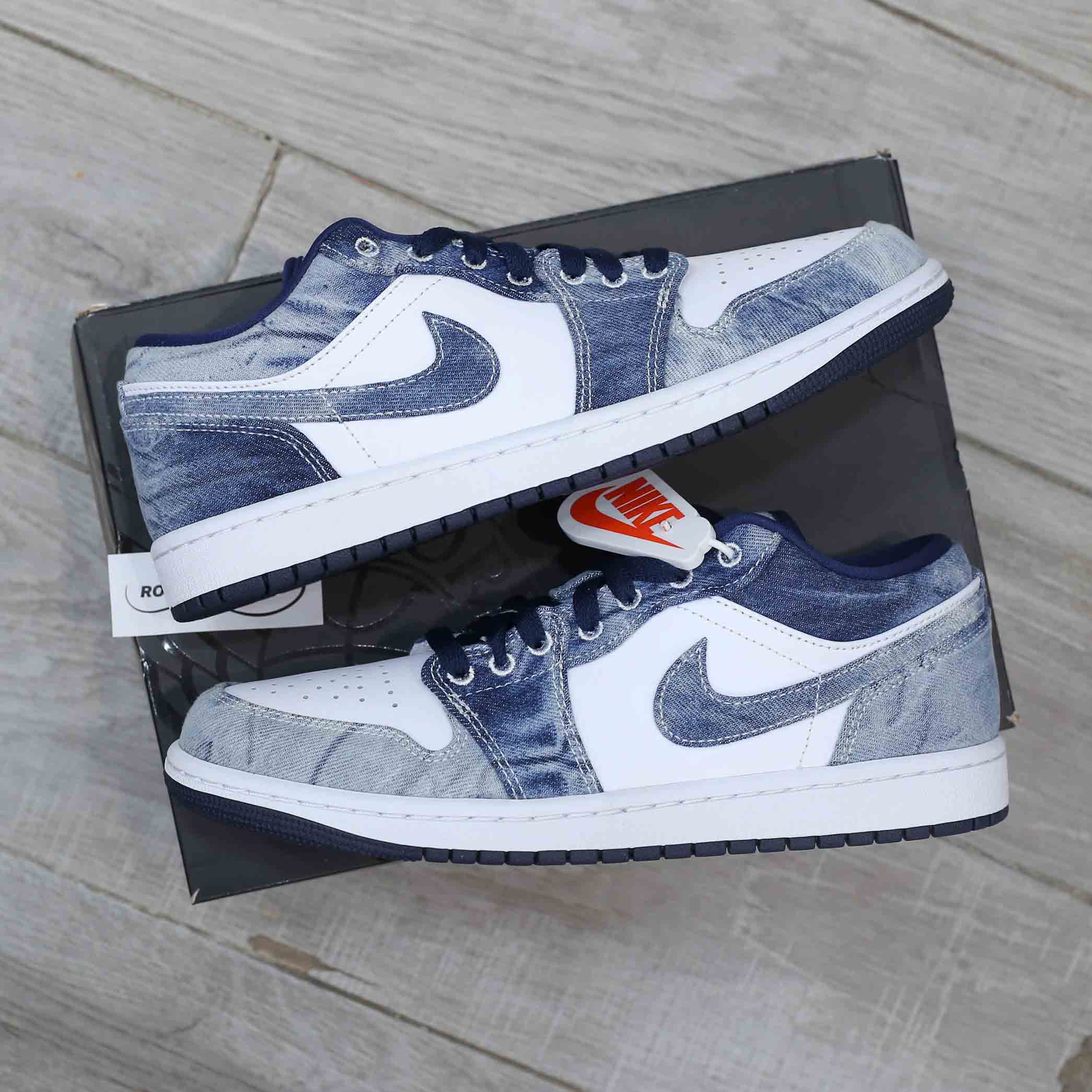 Giày Nike Air Jordan 1 Low SE ‘Washed Denim’ Real