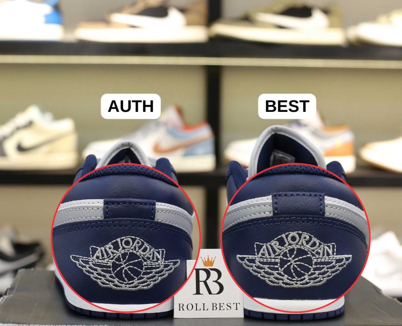 Giày Nike Air Jordan 1 Low ‘Midnight Navy Wolf Grey’ Best Quality