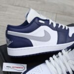 Giày Nike Air Jordan 1 Low ‘Midnight Navy Wolf Grey’ Real