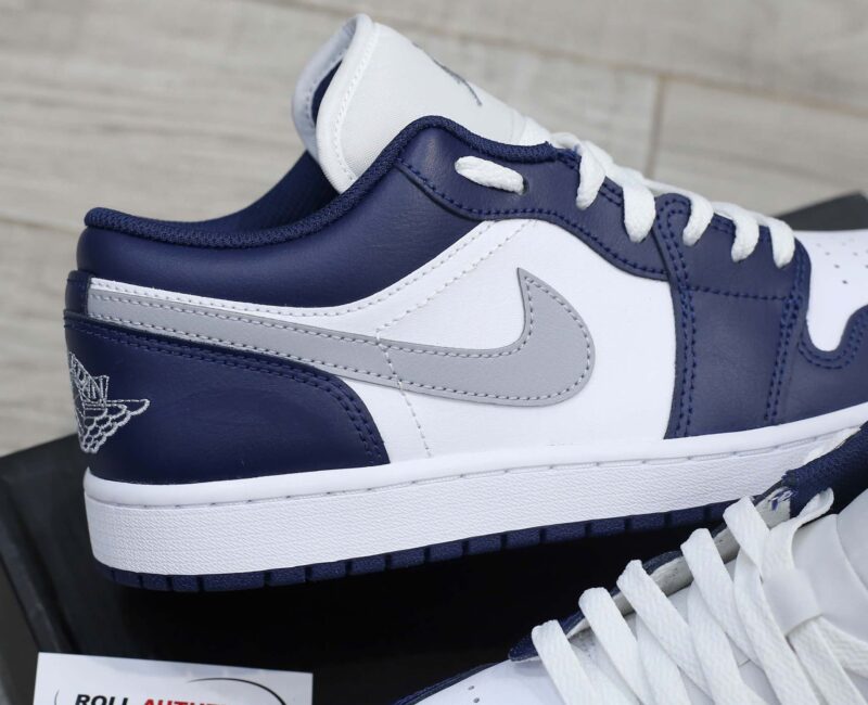 Giày Nike Air Jordan 1 Low ‘Midnight Navy Wolf Grey’ Real