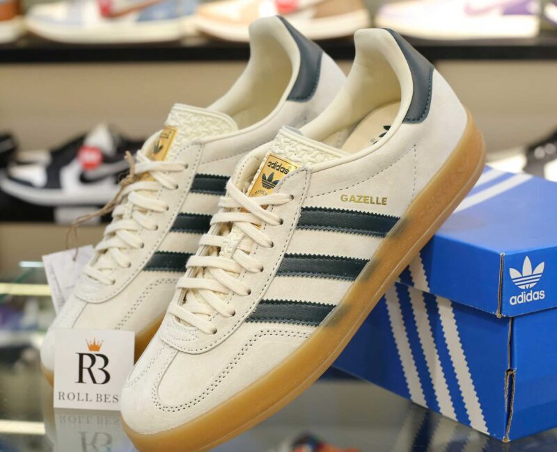 Giày Adidas Gazelle Indoor Cream White Collegiate Green Gum Best Quality