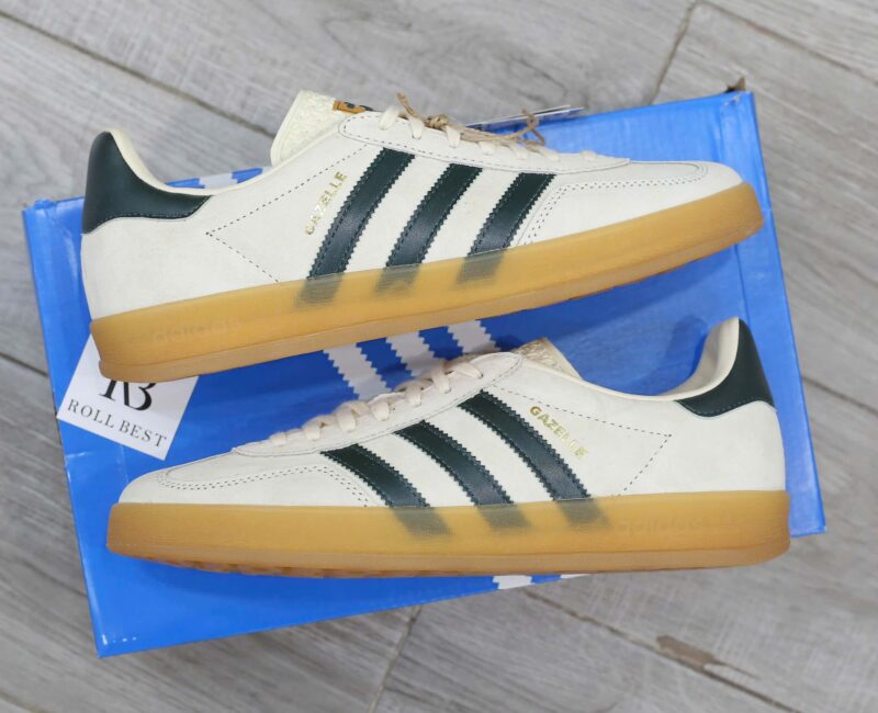 Giày Adidas Gazelle Indoor Cream White Collegiate Green Gum Best Quality